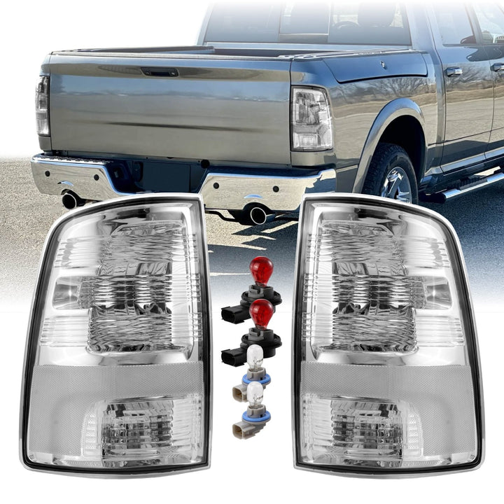 2009 - 2018 Dodge Ram Pick Up Halogen Model All Clear Lens Tail Lights