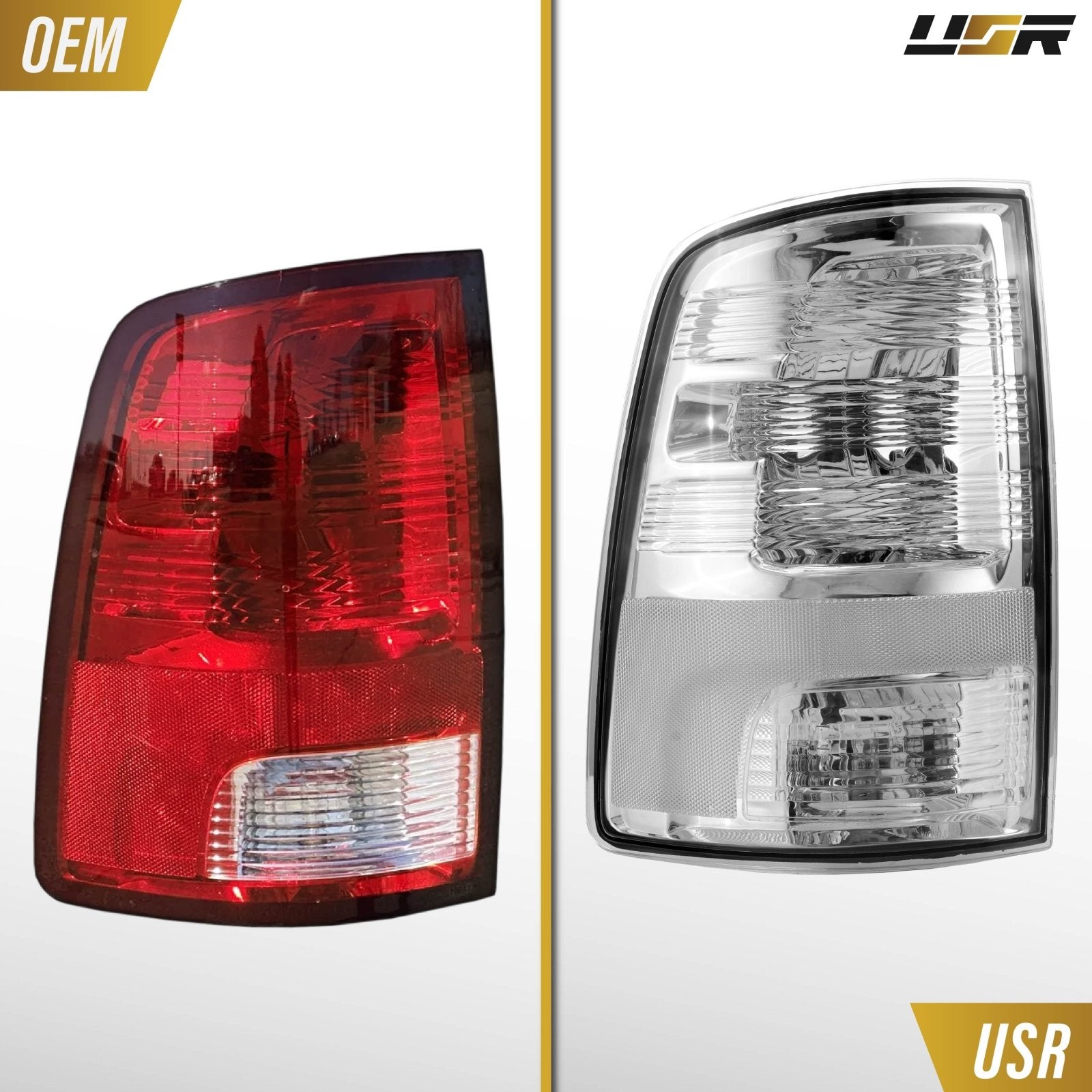2009-2018 Dodge Ram Pick Up Halogen Model All Clear Lens Tail