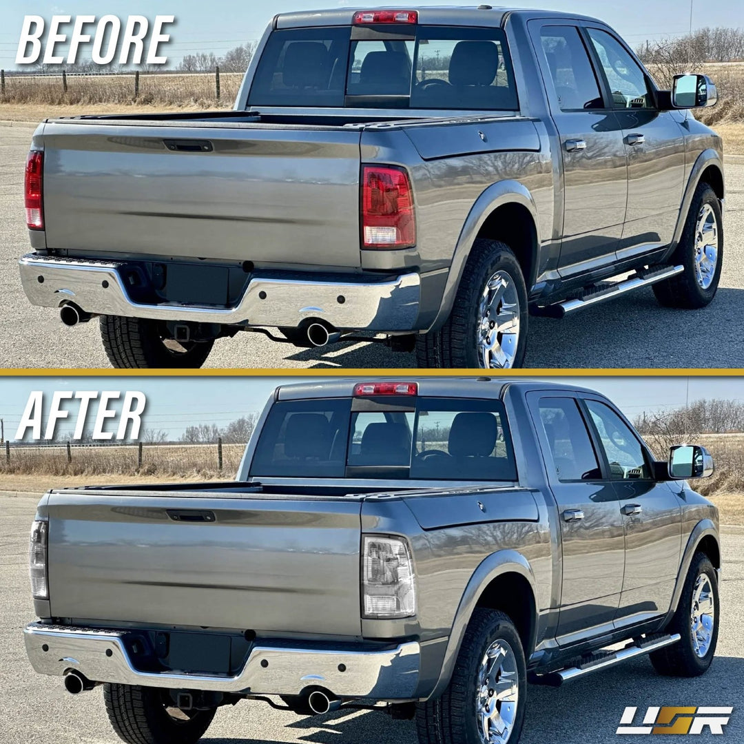 2009 - 2018 Dodge Ram Pick Up Halogen Model All Clear Lens Tail Lights