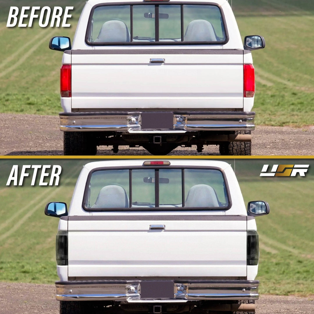 1992 - 1996 Ford F - 150, F - 250 & Bronco Smoke Lens Tail Lights