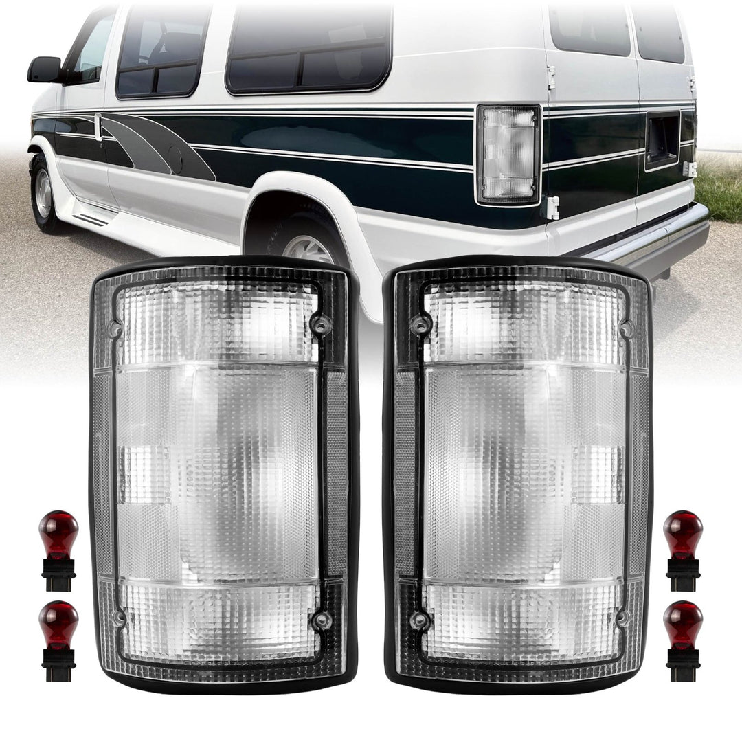 1992 - 2014 Ford Econoline Van E - 150 / E - 250 / E - 350 All Clear Lens Tail Light
