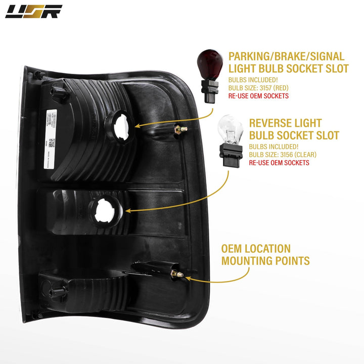 2004 - 2008 Ford F - 150 / F150 Euro Style All Clear Lens Tail Lights
