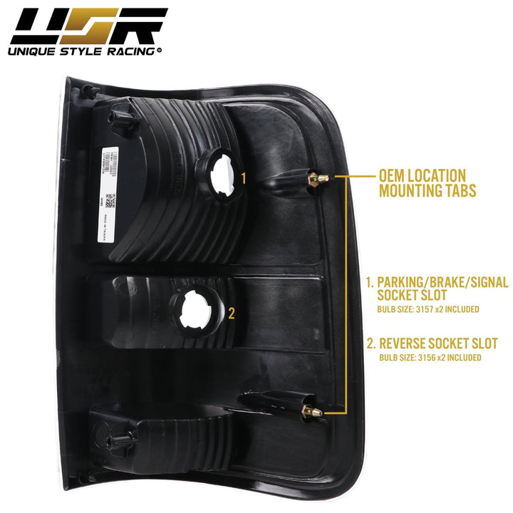 2004 - 2008 Ford F150 / F150 Euro Style All Clear tail Lights