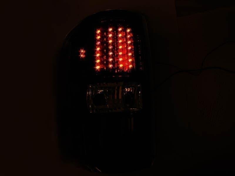2004 - 2008 Ford F150 / F150 Pickup Styleside Truck Clear Lens Red LED Black Housing Tail Lights