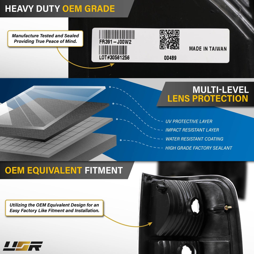 2004 - 2008 Ford F - 150 / F150 Euro Style All Clear Lens Tail Lights