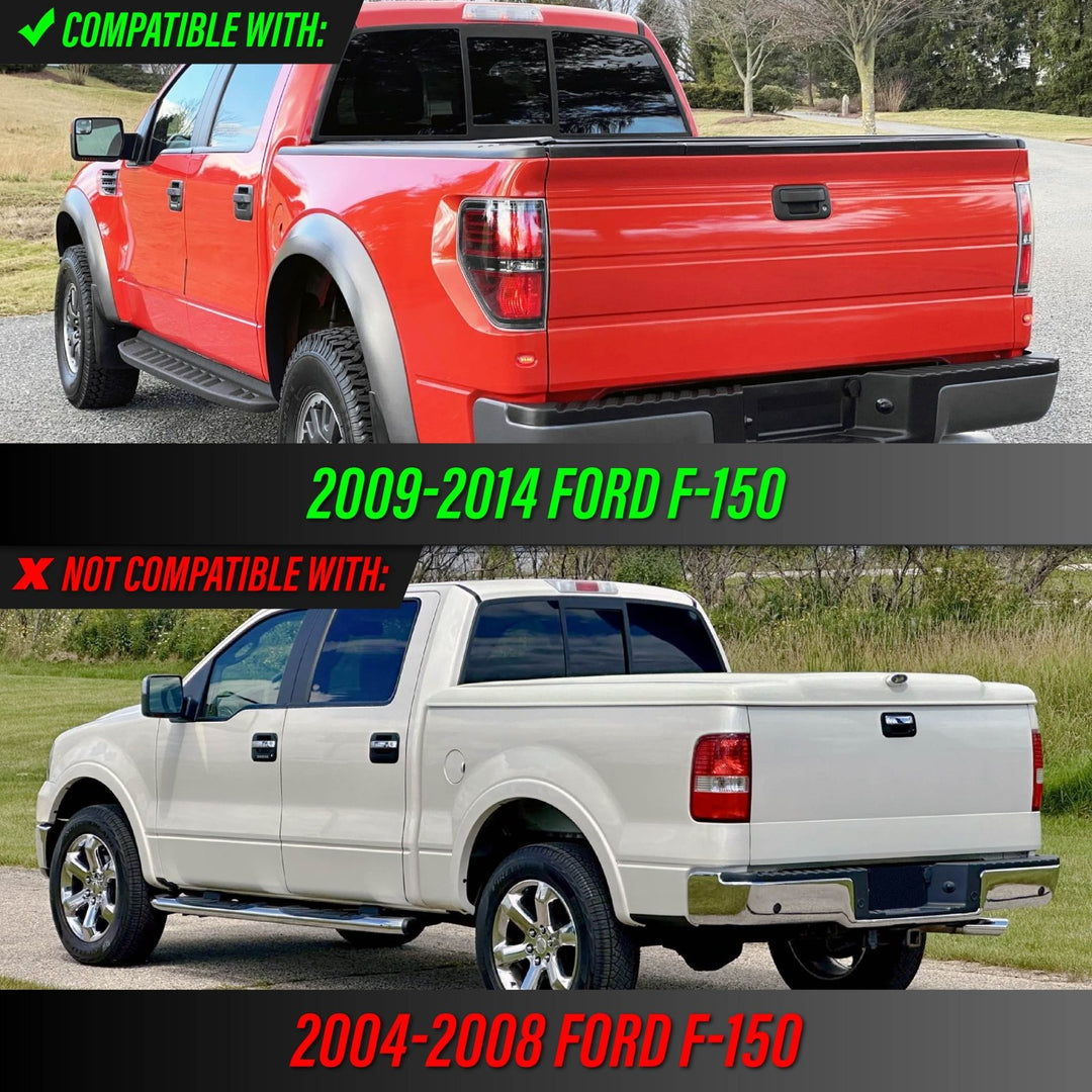 2009-2014 Ford F-150 Black Trim AM Replacement Tail Lights