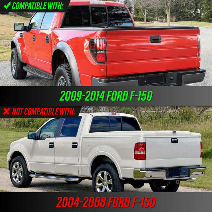 2009-2014 Ford F-150 Black Trim AM Replacement Tail Lights