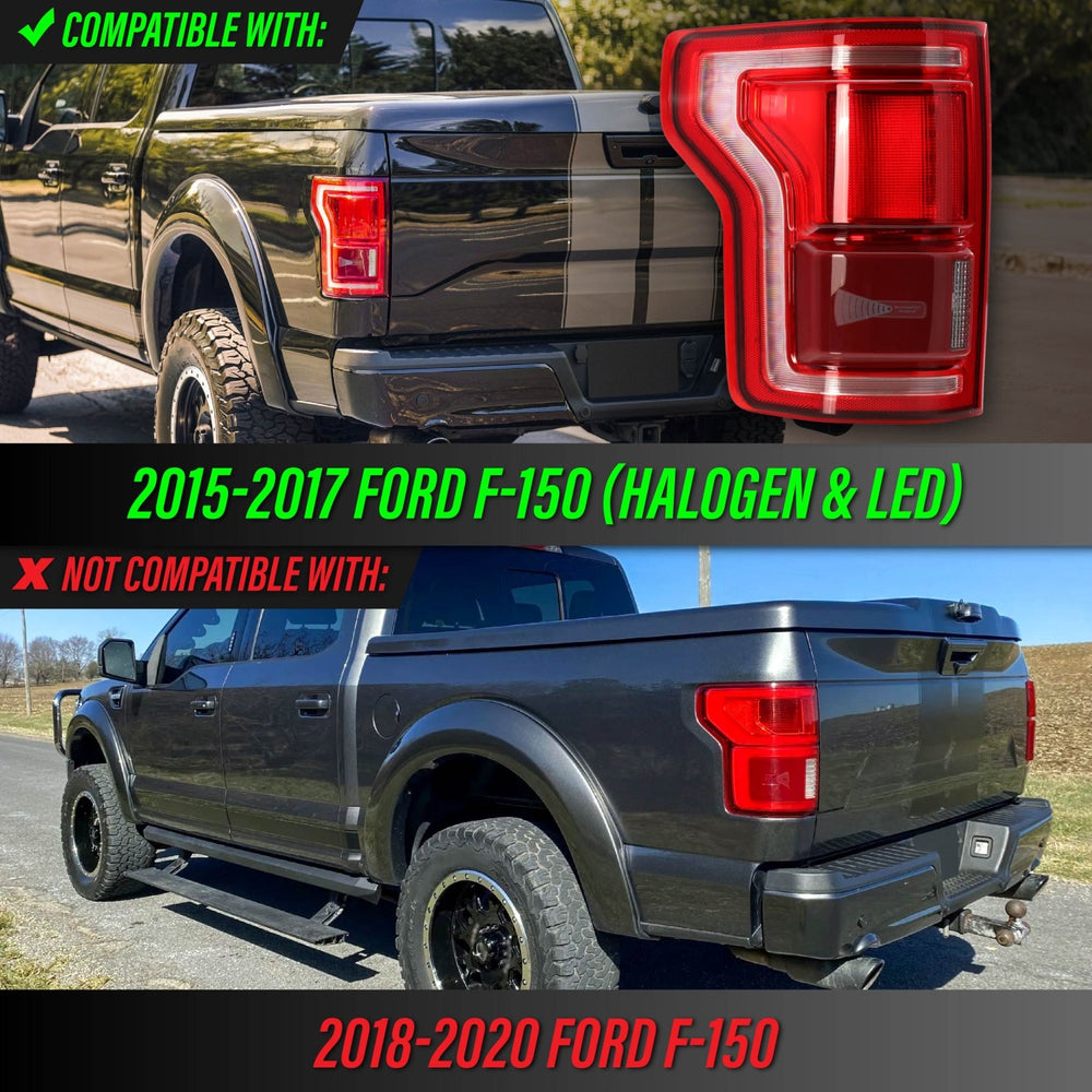 2015 - 2017 Ford F - 150 Halogen Model / LED OE Upgrade Tail Lights