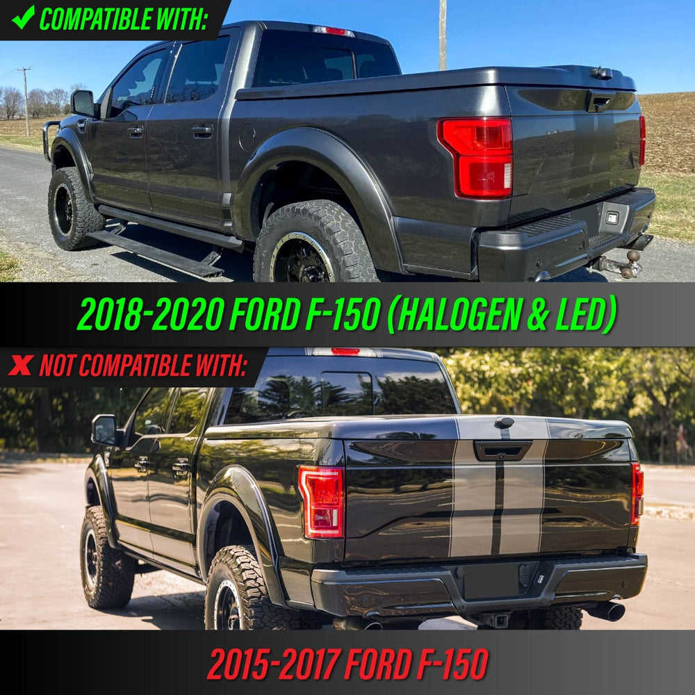 2018 - 2020 Ford F - 150 Halogen Model LED Upgrade Tail Lights