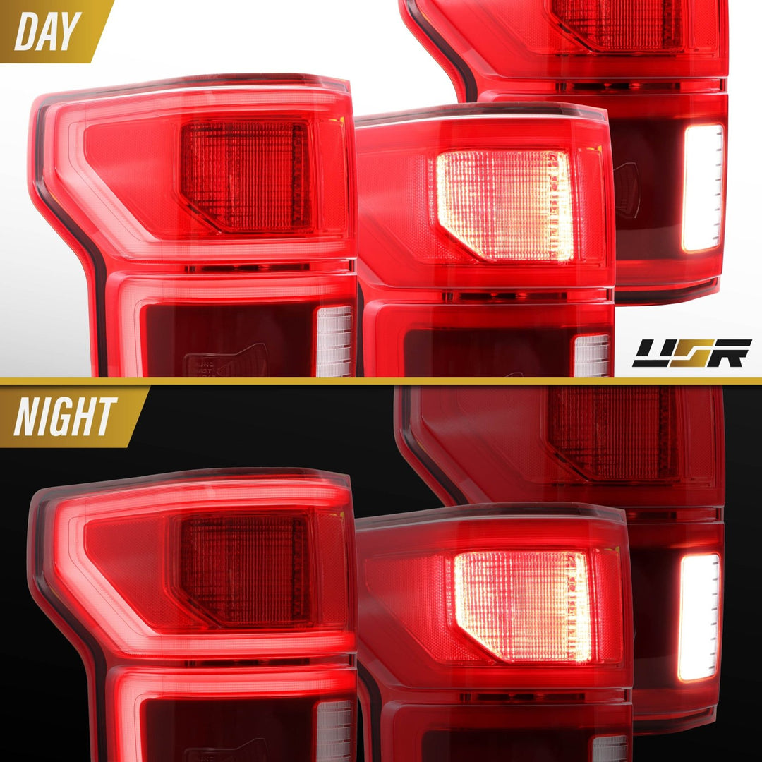2018 - 2020 Ford F - 150 Halogen Model LED Upgrade Tail Lights