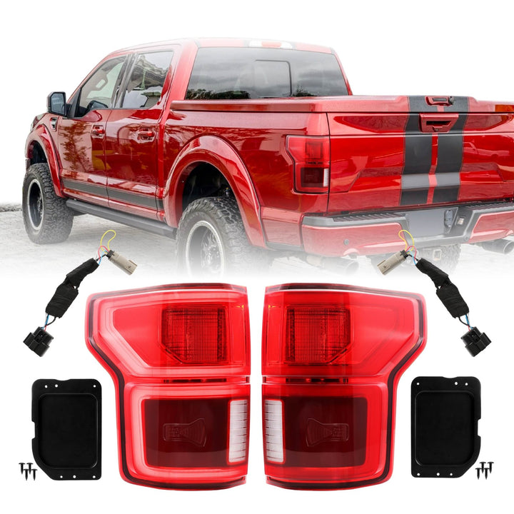 2018 - 2020 Ford F - 150 Halogen Model LED Upgrade Tail Lights