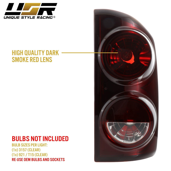 1987 - 1989 Ford F - 150 / F250 / F350 Super Duty Pick Up Truck & Bronco SUV Dark Red Smoke Lens Tail Lights