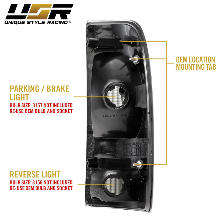 1997 - 2003 Ford F - 150 / F150 Pickup Truck & 1999 - 2007 Ford Super Duty Truck F250/F350/F450/F550 Smoke Lens Tail Lights
