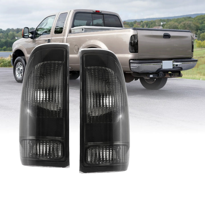 1997 - 2003 Ford F - 150 / F150 Pickup Truck & 1999 - 2007 Ford Super Duty Truck F250/F350/F450/F550 Smoke Lens Tail Lights