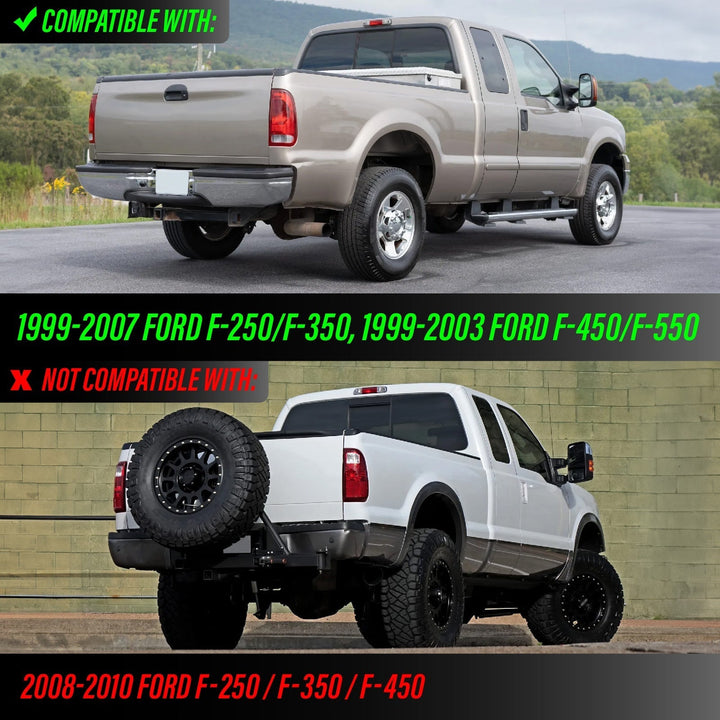 1997 - 2003 Ford F - 150 / F150 Pickup Truck & 1999 - 2007 Ford Super Duty Truck F250/F350/F450/F550 Smoke Lens Tail Lights