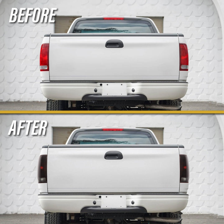 1997-2003 Ford F-150 & 1999-2007 F-250 / F-350 / F-450 / F-550 Super Duty Truck Dark Red Smoke Lens Tail Lights