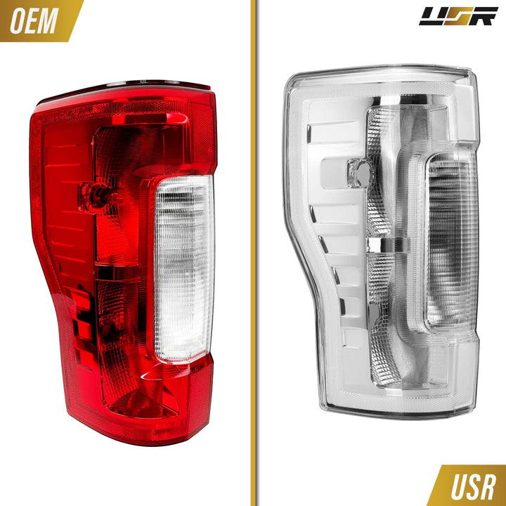 2017 - 2019 Ford F - 250 & F - 350 Pick Up Trucks All Clear Lens Halogen Tail Lights