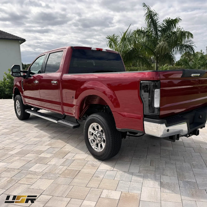 2017 - 2019 Ford F - 250 & F - 350 Black / Smoke Lens Halogen Tail Lights