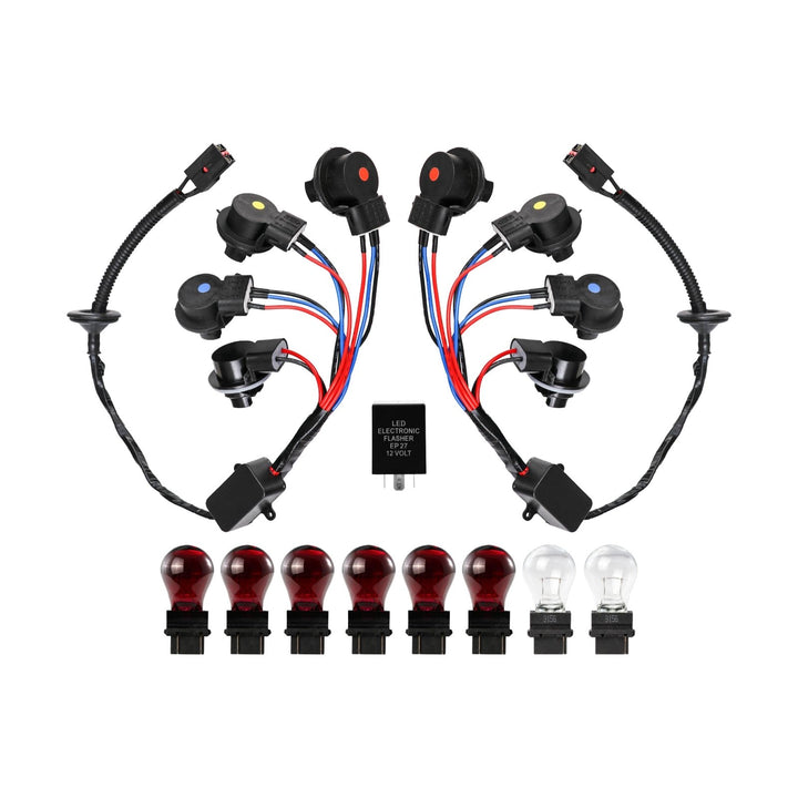 1999 2000 2001 2002 2003 2004 Ford Mustang V6 GT New Edge All Clear Lens Euro Style Tail Light Plus Sequential Wire Harness with Relay & Canbus LED Bulbs

#optional-items_tail-light-with-sequential-wire-harness-and-relay