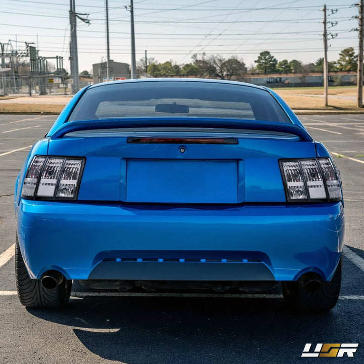 1999 2000 2001 2002 2003 2004 Ford Mustang V6 GT New Edge All Clear Lens Euro Style Tail Light Plus Sequential Wire Harness with Relay & Canbus LED Bulbs

#optional-items_tail-light-with-sequential-wire-harness-and-relay