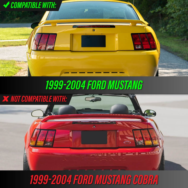 1999 2000 2001 2002 2003 2004 Ford Mustang V6 GT New Edge All Clear Lens Euro Style Tail Light Plus Sequential Wire Harness with Relay & Canbus LED Bulbs

#optional-items_tail-light-plus-led-bulbs-and-sequential-wire-harness-with-relay