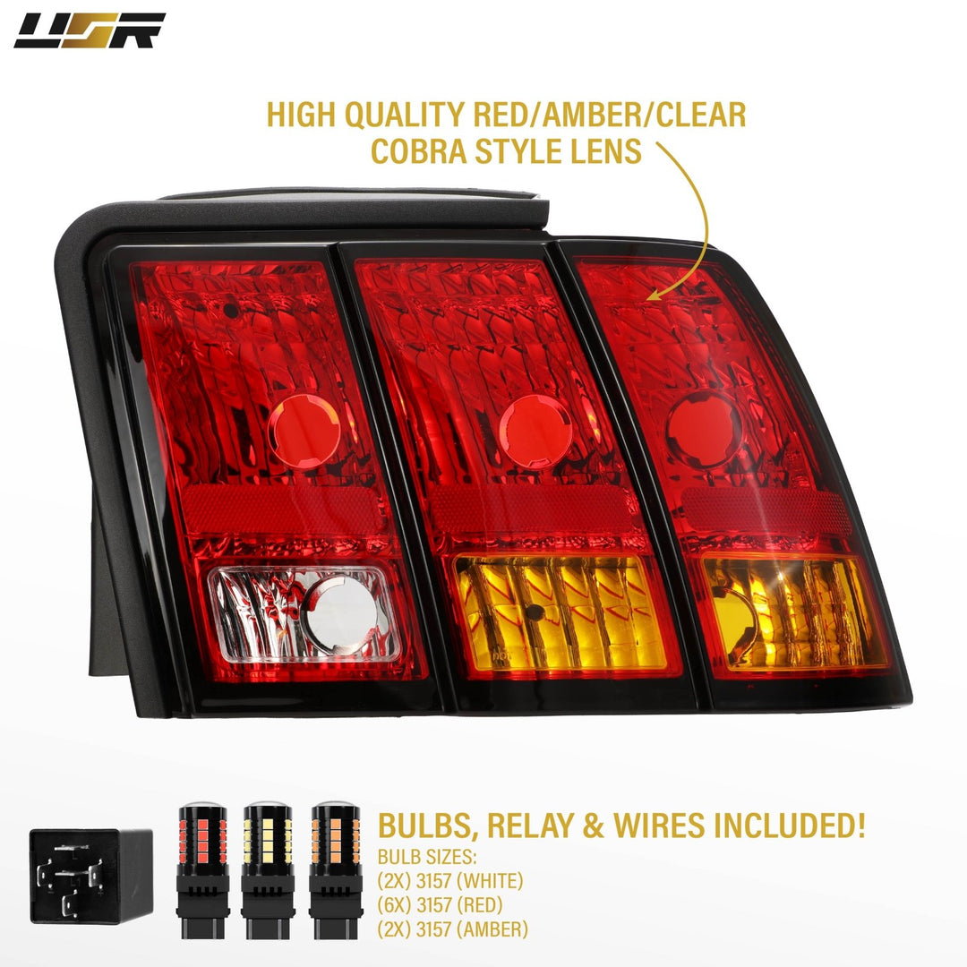 1999 2000 2001 Ford Mustang New Edge Cobra Tail Lights With Wire Harness

#optional-items_cobra-tail-lights-with-wire-harness-and-led-bulbs