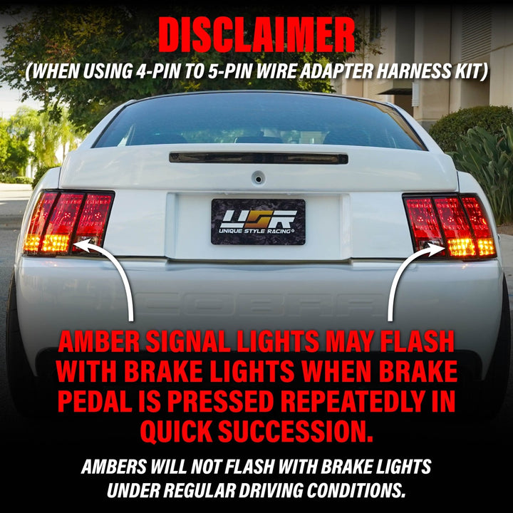 1999 2000 2001 2002 2003 2004 Ford Mustang New Edge Cobra Style Tail Light Plus Wire Harness with Relay Kit

#optional-items_tail-light-plus-led-bulbs-and-adapter-wire-harness-with-relay