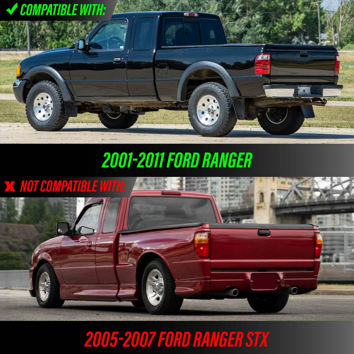 2001-2011 Ford Ranger Pickup All Clear Lens Tail Lights