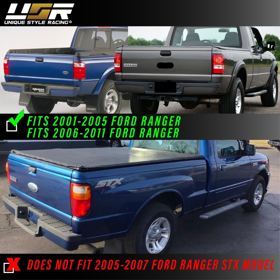 2001 - 2011 Ford Ranger Pickup Dark Red Smoked Lens Tail Lights