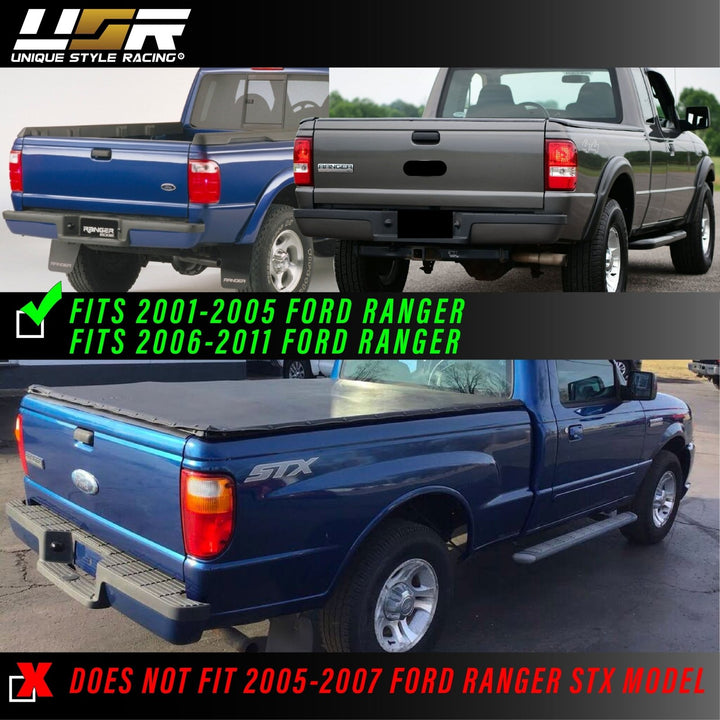 2001 - 2011 Ford Ranger Pickup Dark Red Smoked Lens Tail Lights