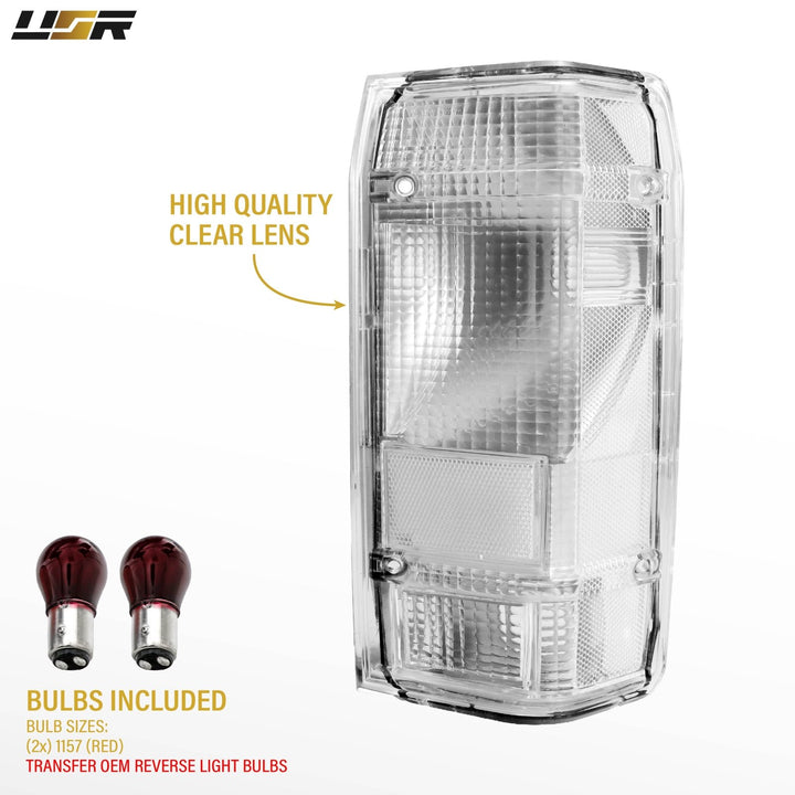 1983 - 1992 Ford Ranger All Clear Lens Tail Lights