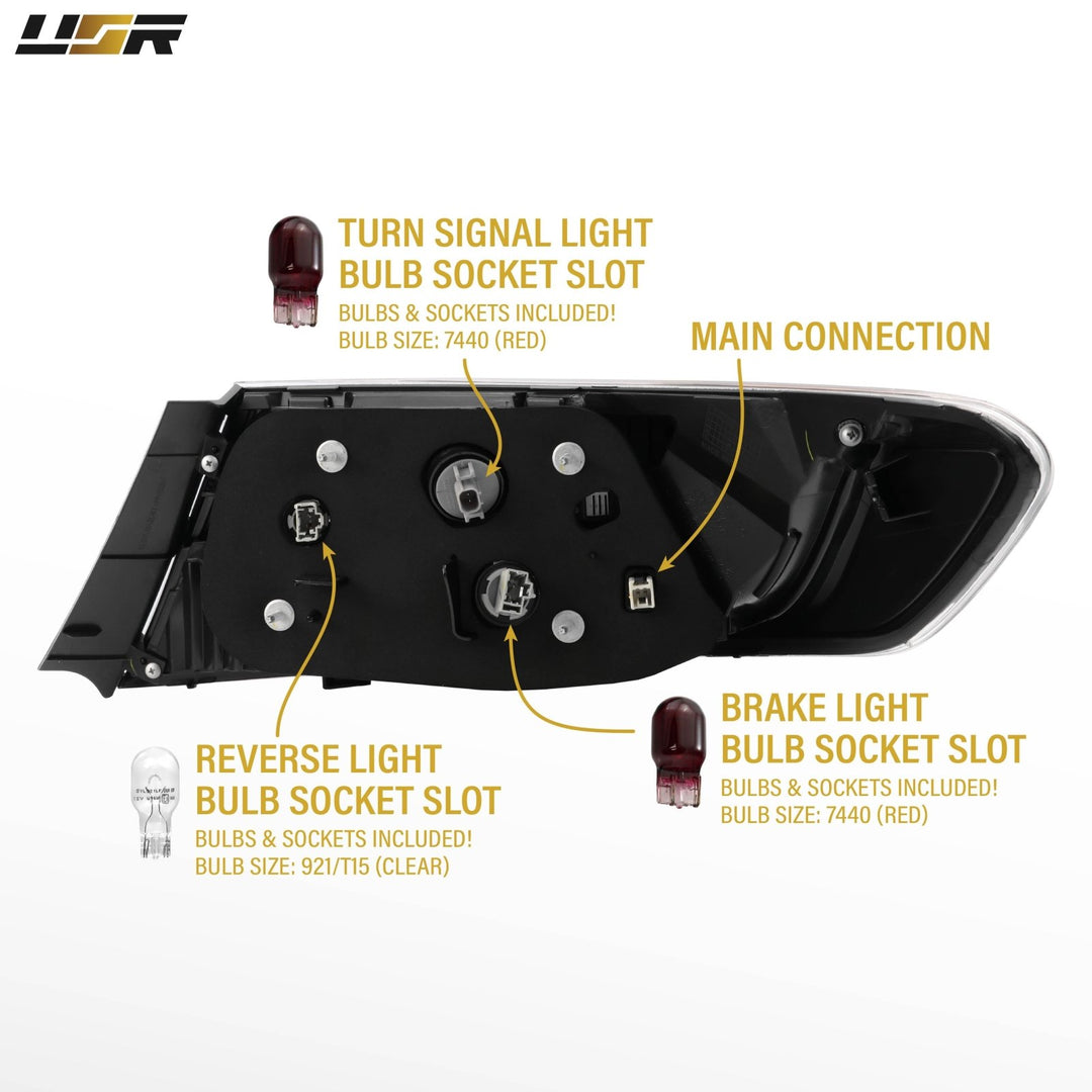 2016 2017 Honda Accord 2D Coupe Black Housing All Clear Lens Tail Lights

#light-source_incandescent