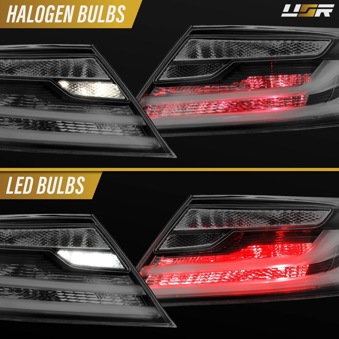 2016 2017 Honda Accord 2D Coupe Black Housing All Clear Lens Tail Lights

#light-source_led