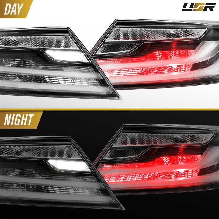 2016 2017 Honda Accord 2D Coupe Black Housing All Clear Lens Tail Lights

#light-source_led