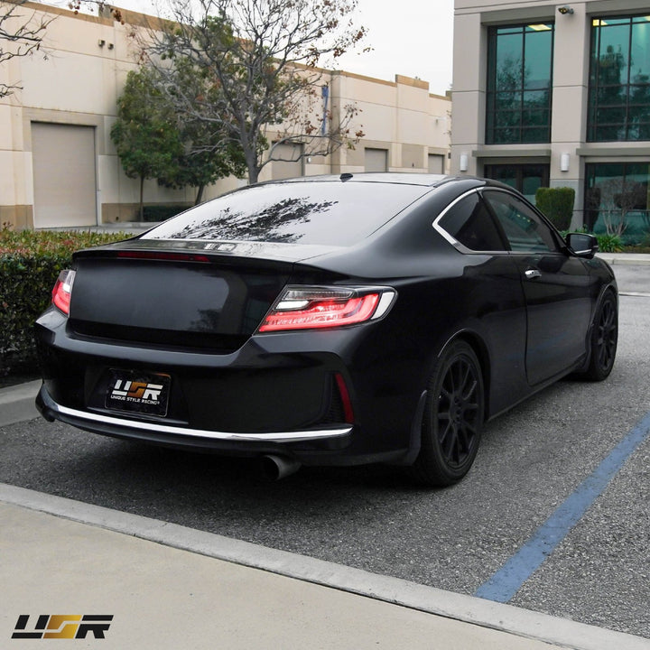 2016 2017 Honda Accord 2D Coupe Black Housing All Clear Lens Tail Lights

#light-source_led