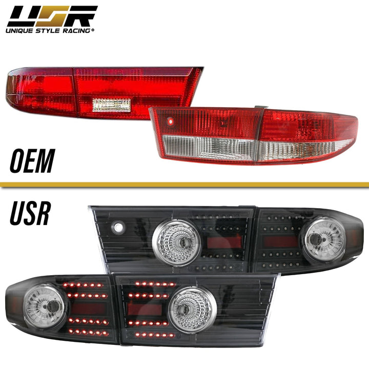 2003 - 2005 Honda Accord 4 Door Sedan JDM Style Black LED Tail Lights