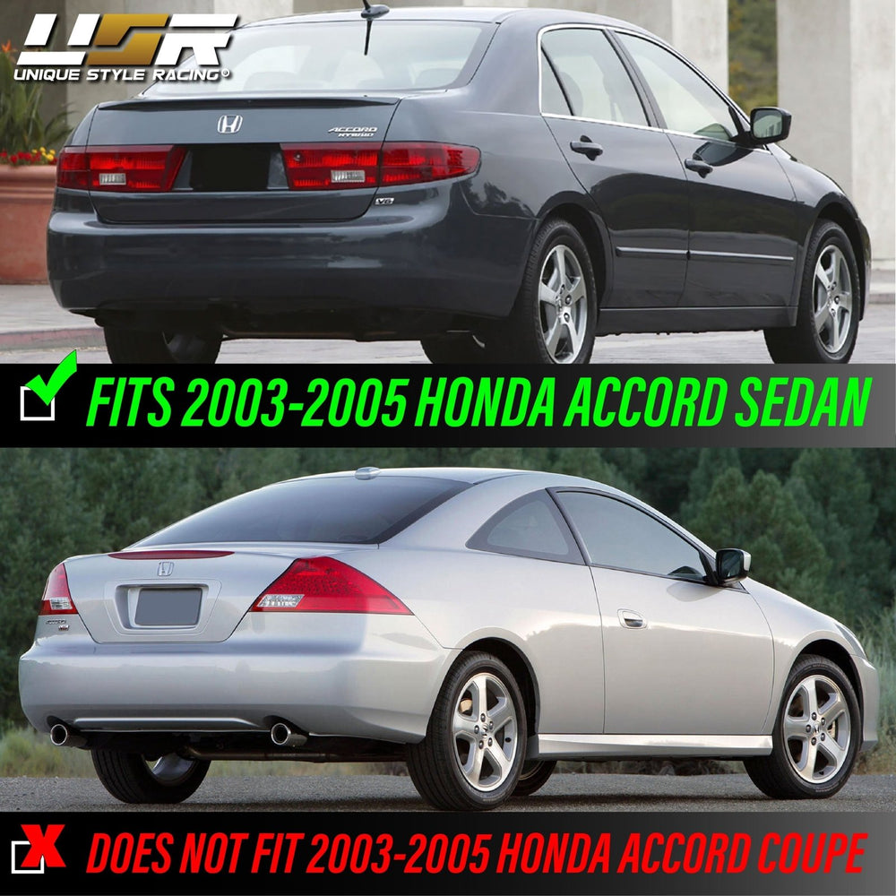 2003 - 2005 Honda Accord 4 Door Sedan JDM Style Black LED Tail Lights