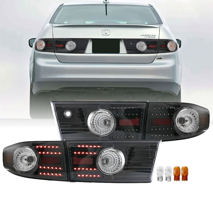 2003 - 2005 Honda Accord 4 Door Sedan JDM Style Black LED Tail Lights
