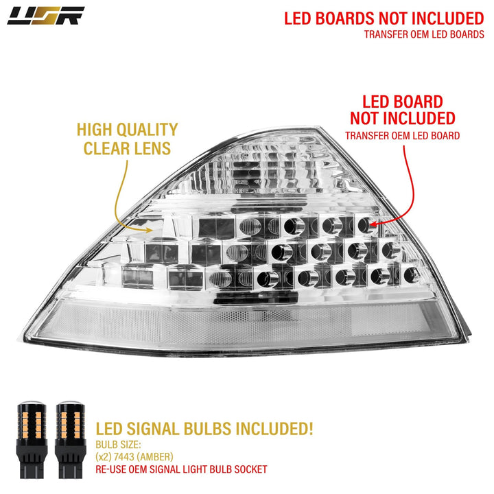 2006 2007 Honda Accord 4D Sedan All Clear Lens LED Tail Lights

#light-source_led