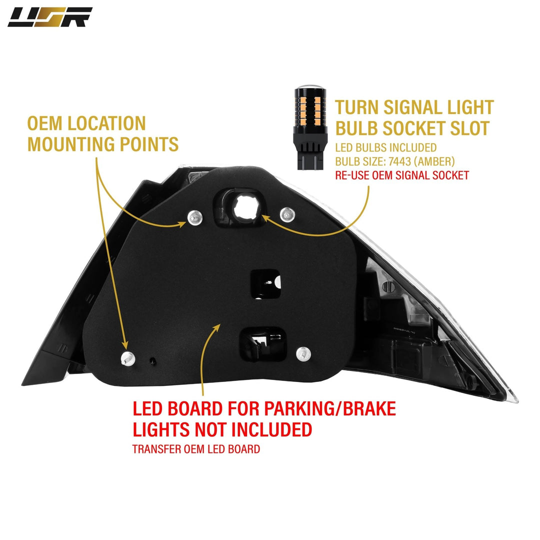 2006 2007 Honda Accord 4D Sedan All Clear Lens LED Tail Lights

#light-source_led