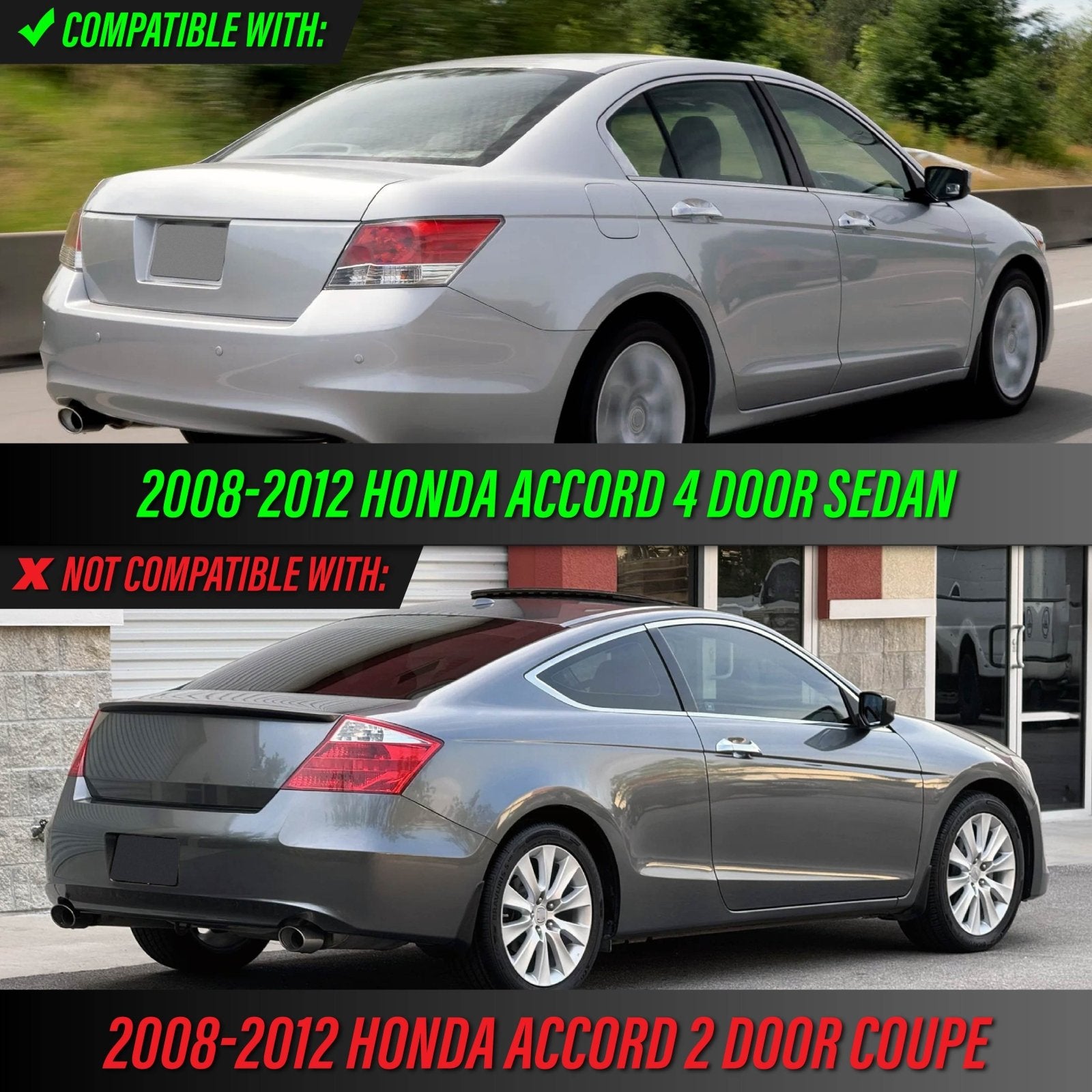 2008-2012 Honda Accord 4D Sedan Driver Left or Passenger Right