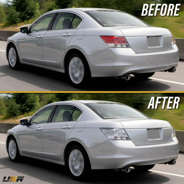 2008 - 2010 Honda Accord 4D Sedan All Clear Lens Tail Lights