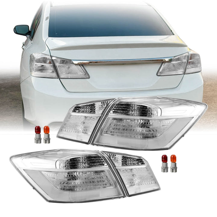 2013-2015 Honda Accord 4D Sedan All Clear Lens Tail Lights