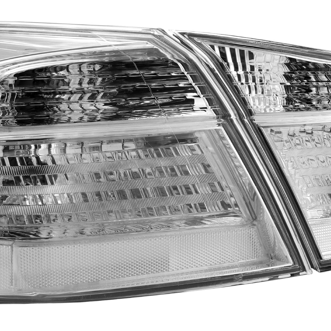 2013 13 2014 14 2015 15 Honda Accord 4D 4 door Sedan All Clear Lens chrome Halogen Tail Lights

#light-source_led