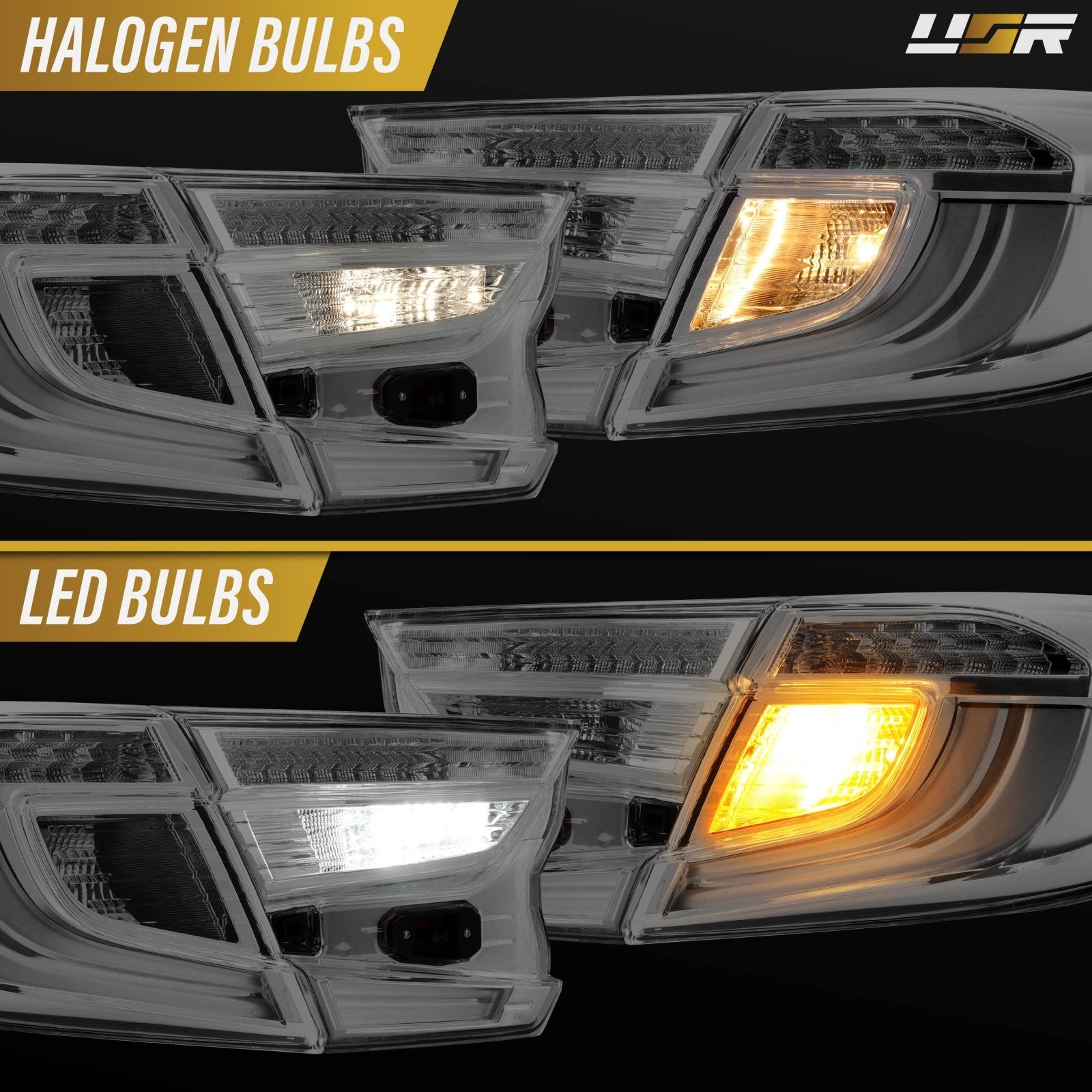 2018-2022 Honda Accord 4D Sedan All Clear Lens 4PC LED Tail Lights
