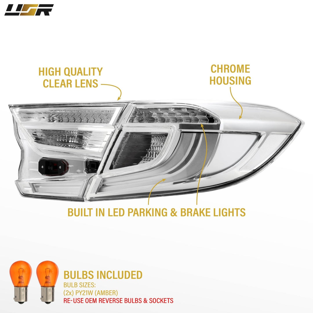 2018 2019 2020 2021 2022 Honda Accord 4D Sedan All Clear Lens 4PC Tail Lights

#light-source_incandescent