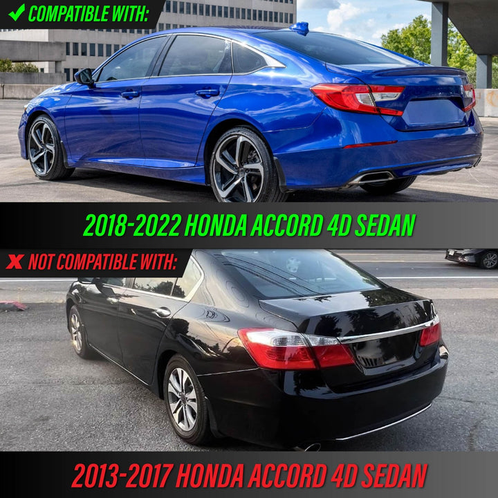 2018 2019 2020 2021 2022 Honda Accord 4D Sedan All Clear Lens 4PC Tail Lights

#light-source_incandescent