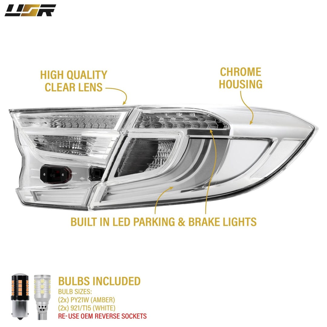 2018 2019 2020 2021 2022 Honda Accord 4D Sedan All Clear Lens 4PC Tail Lights

#light-source_led