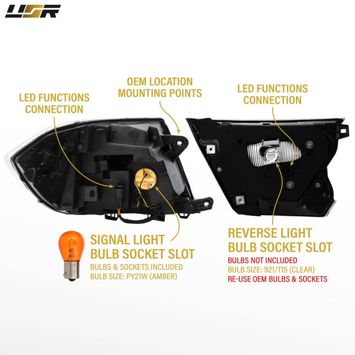 2018 2019 2020 2021 2022 Honda Accord 4D Sedan All Clear Lens 4PC Tail Lights

#light-source_incandescent