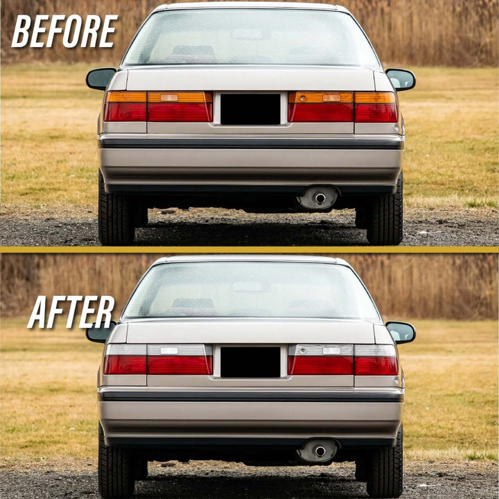 1990 - 1991 Honda Accord 4D Sedan JDM Style Red/Clear Lens 4 Piece Tail Lights
